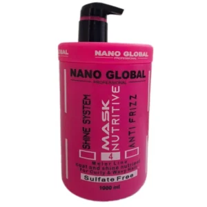 ماسک مو مخصوص موهای فر و مجعد فری سولفات نانو گلوبال (Nano Global) 1000 میلی لیتر