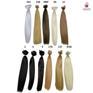 اکستنشن مو کلیپسی 5 تیکه قد 60 سانتی متر (تک رنگ)